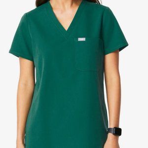 Figs Hunter Green Catarina Scrub Top NWT